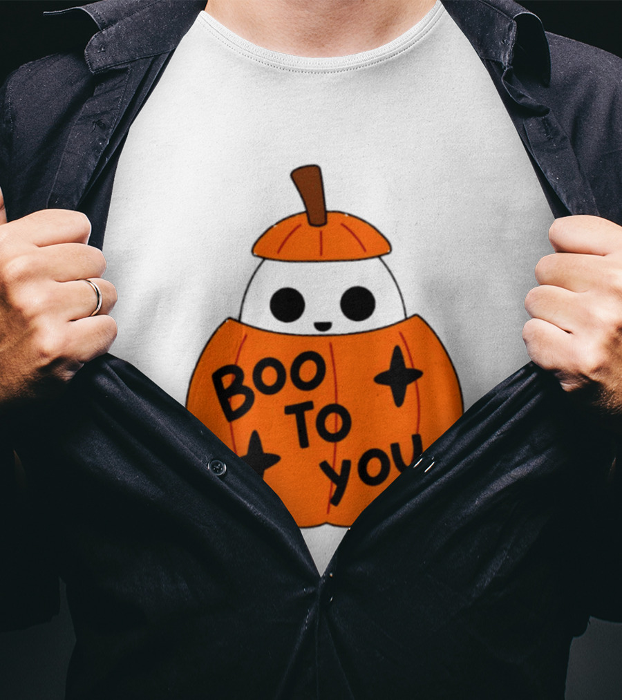 Boo To You 2026 Halloween Ghost In Pumpkin T-Shirt