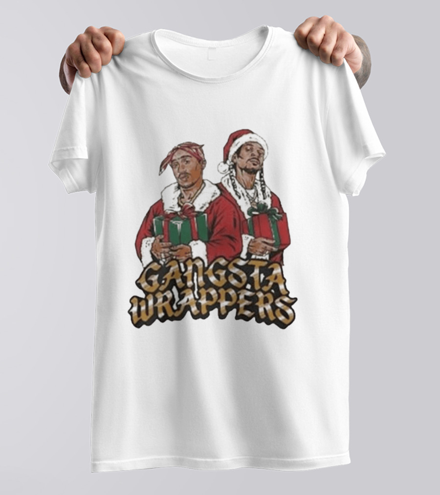 Gangsta Wrappers Christmas Hip Hop Santa T-Shirt
