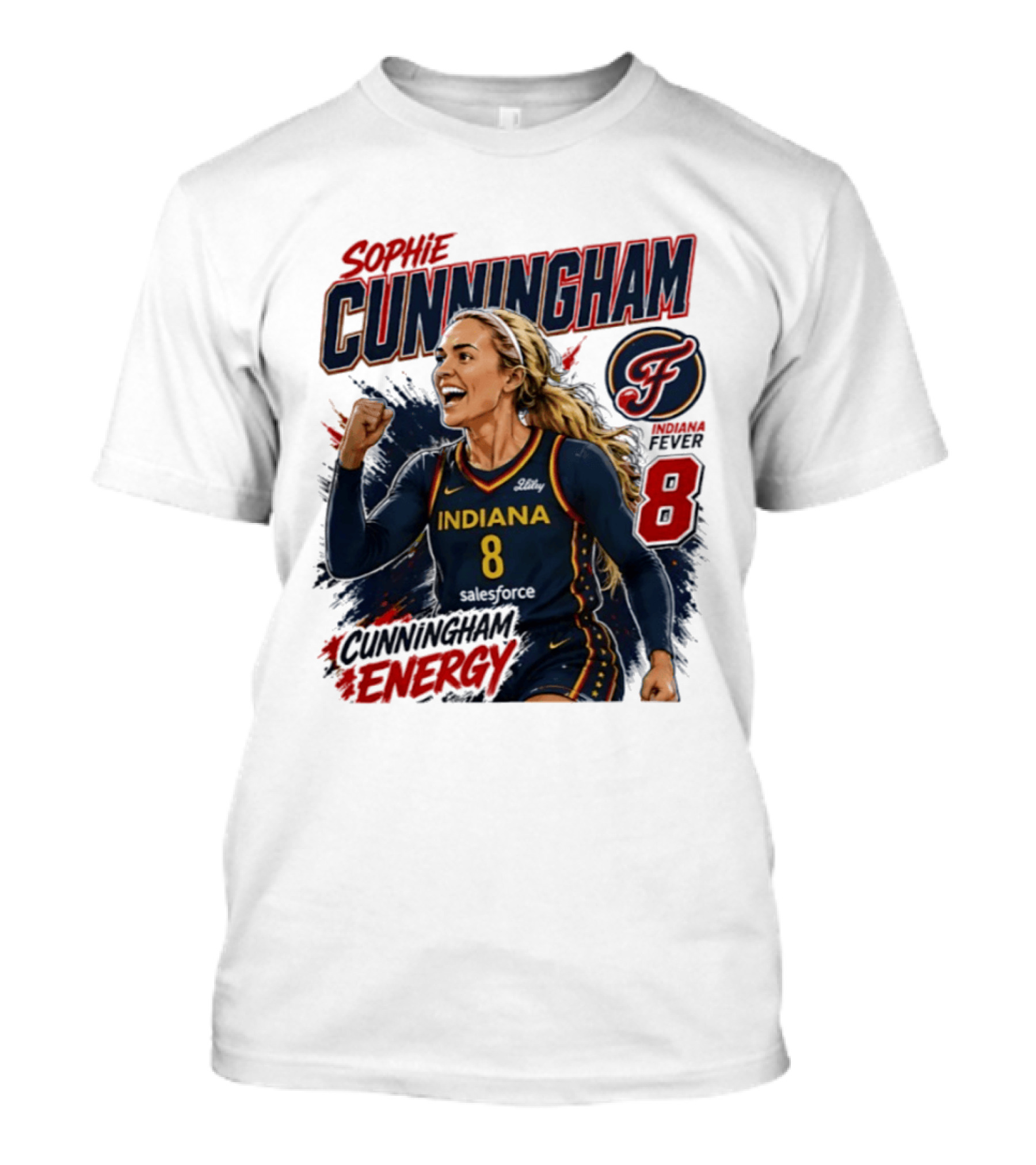 Sophie Cunningham Indiana Fever Energy WNBA 8 T-Shirt
