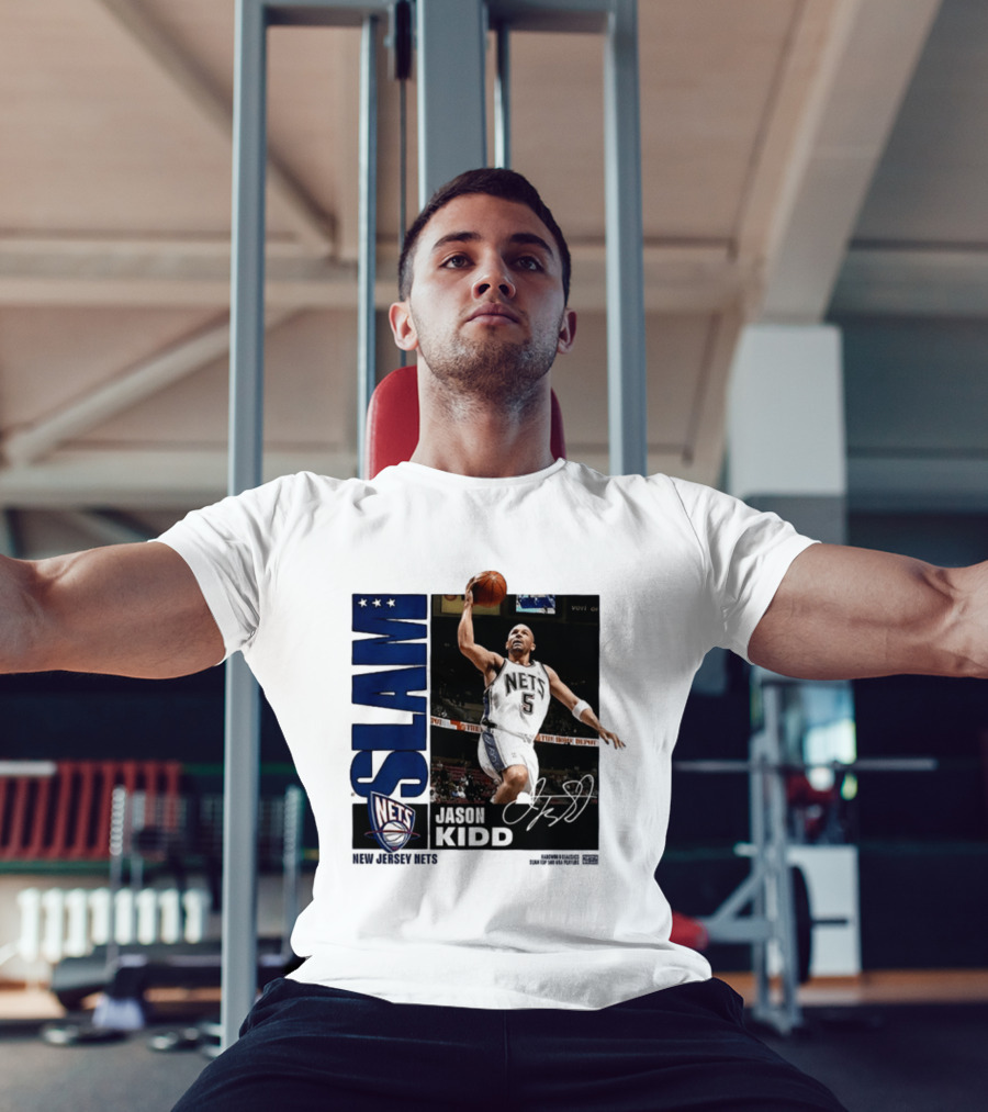 Jason Kidd SLAM New Jersey Nets Five Time First Team All NBA T-Shirt
