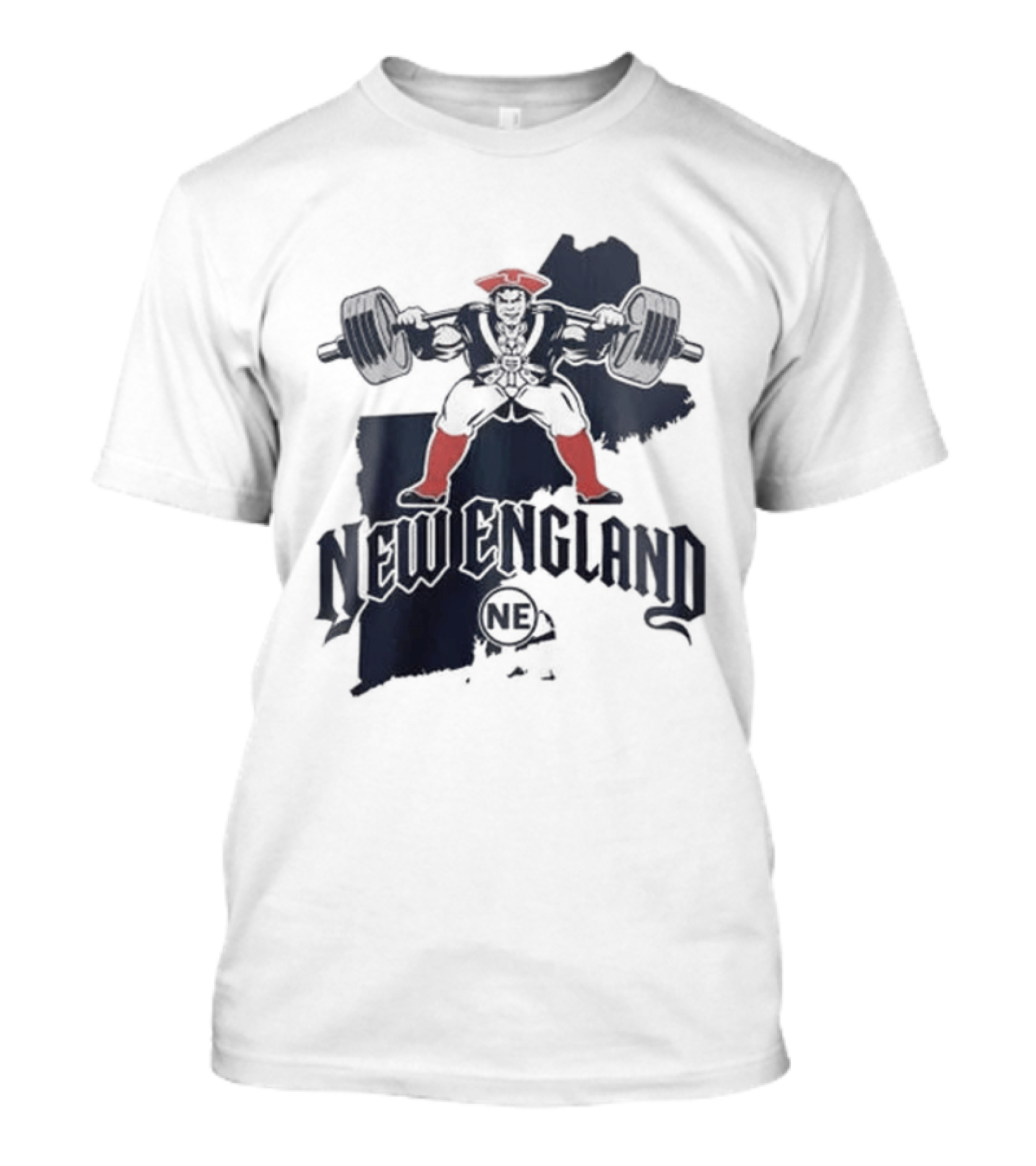 New England Patriots Warrior Map 2026 White NFL NE T-Shirt