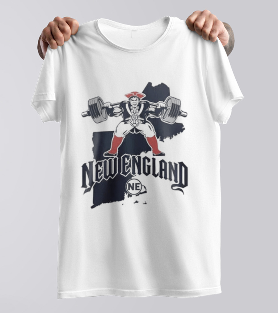 New England Patriots Warrior Map 2026 White NFL NE T-Shirt