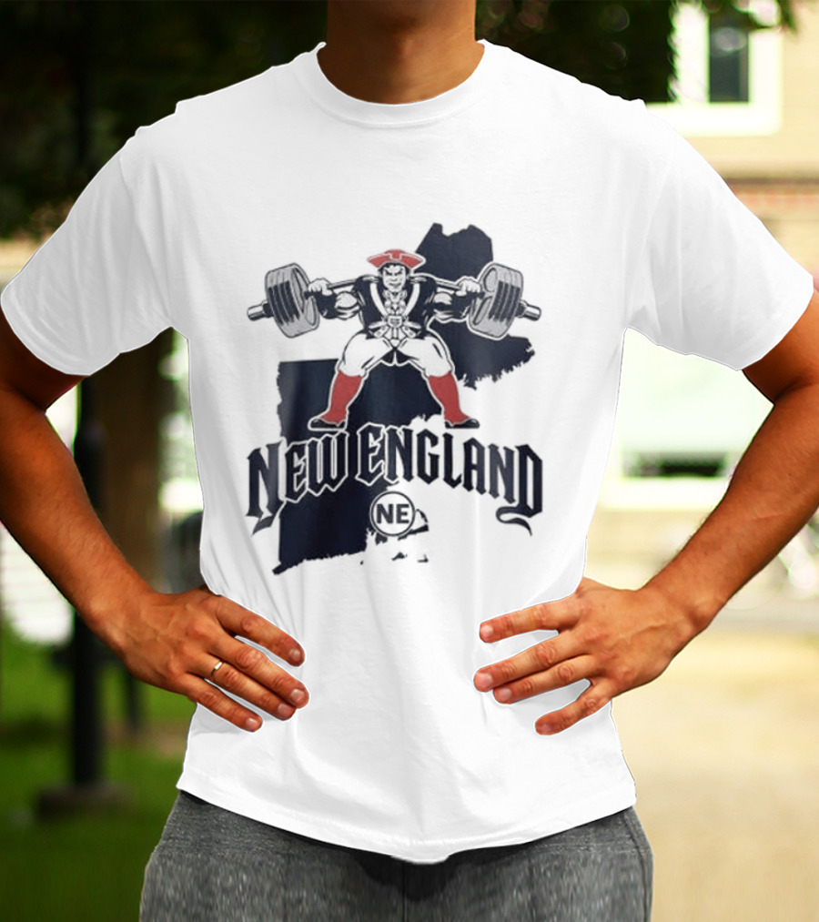 New England Patriots Warrior Map 2026 White NFL NE T-Shirt