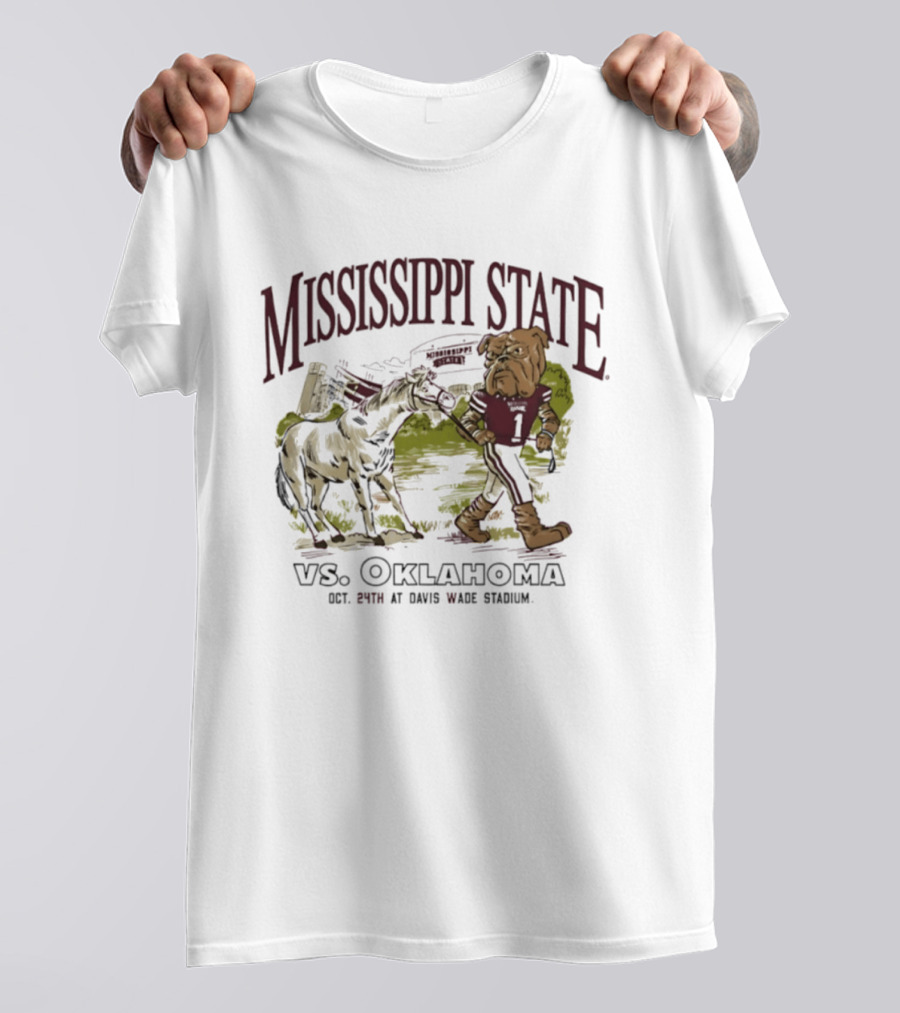 Mississippi State Vs Oklahoma 2026 Game Day At Davis Wade Stadium T-Shirt