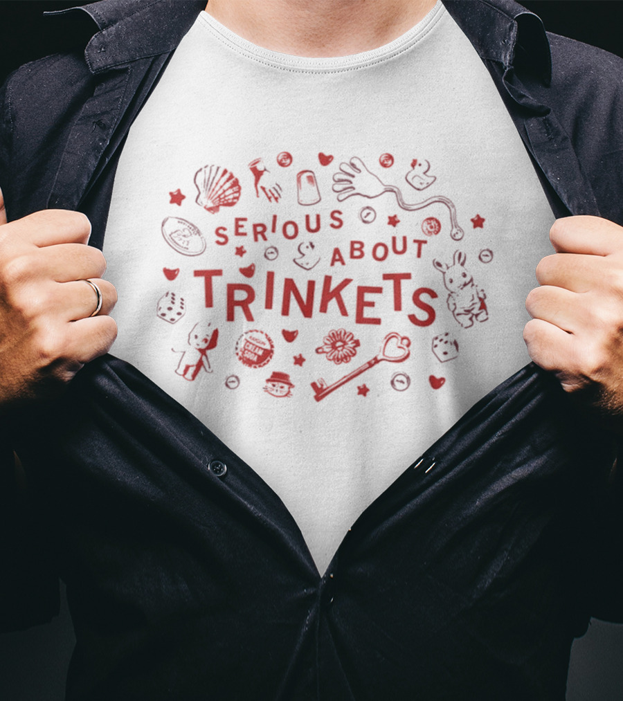 Serious About Trinkets Unique Everyday Whimsical Symbols And Shapes T-Shirt