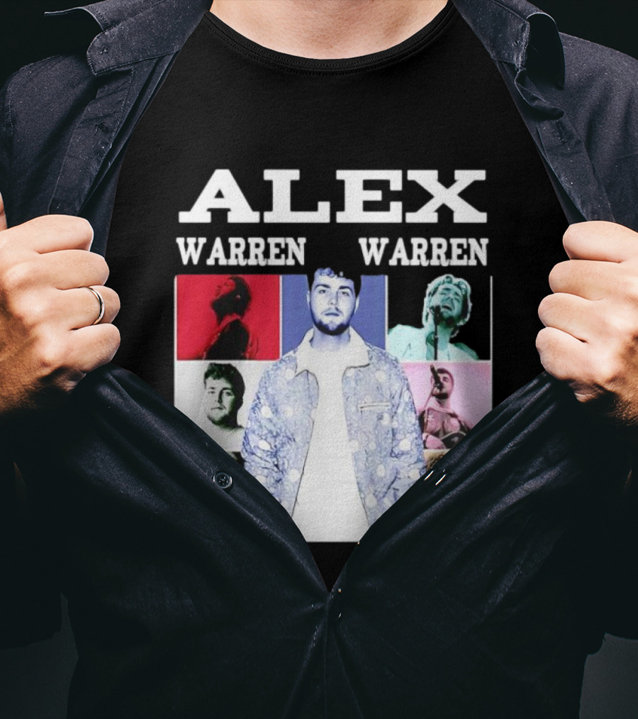 Alex Warren Tour Vintage Collage Style Photography T-Shirt