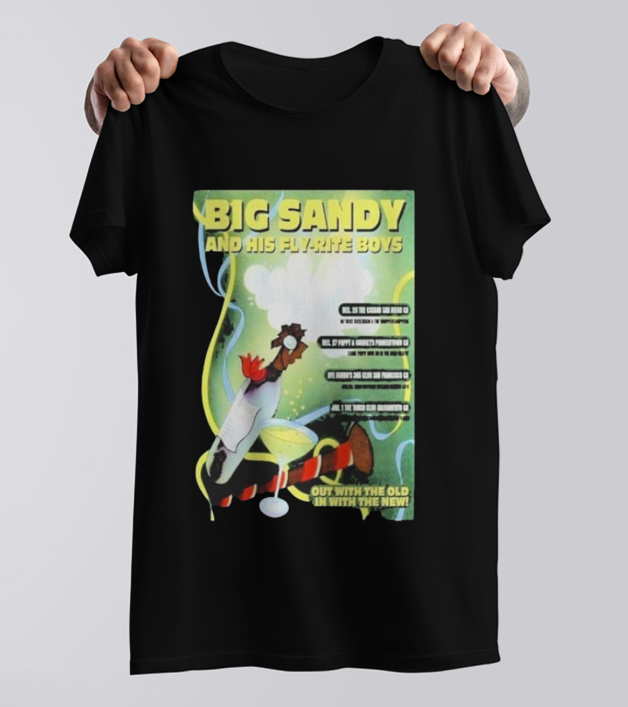 Big Sandy And His Fly-Rite Boys NYE Show 2025 San Francisco CA Event T-Shirt
