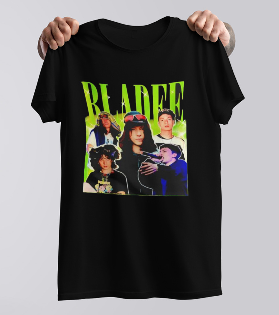 Bladee Members Collage With Neon Highlights T-Shirt