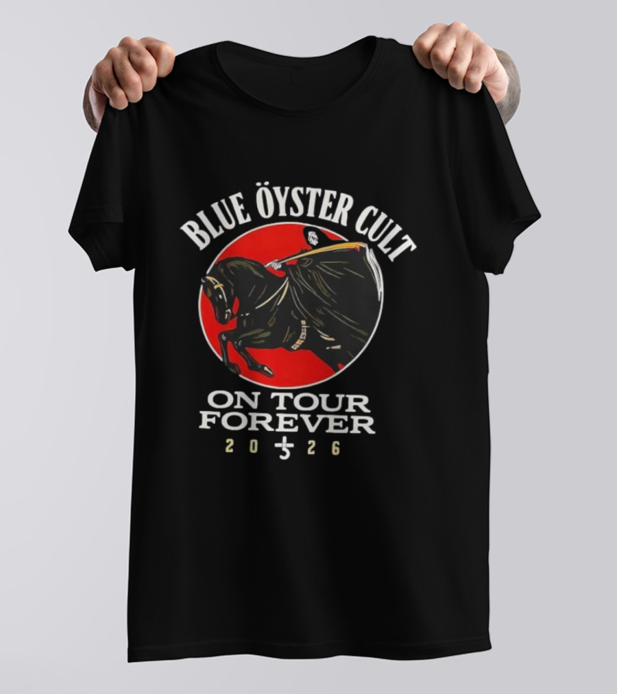Blue Öyster Cult On Tour Forever 2026 Rider Emblem T-Shirt