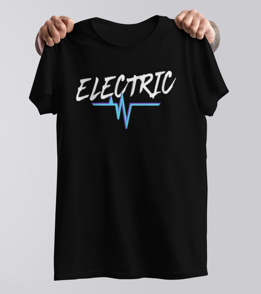 Dallas Pulse Electric Graphic With Vibrant Blue And White Text T-Shirt