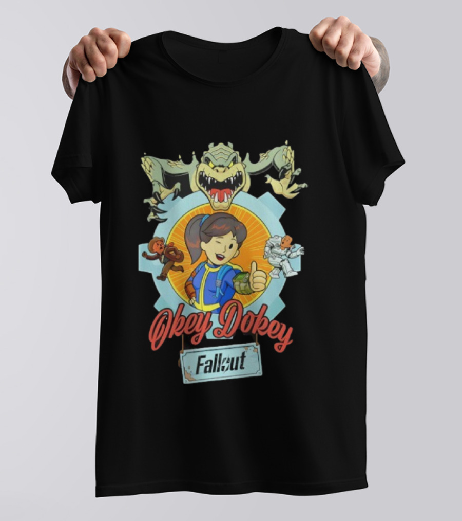 Fallout Okey Dokey Vault Boy Power Armor Deathclaw Adventure T-Shirt
