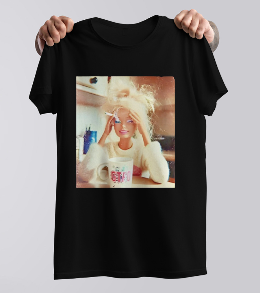 Distressed Doll Face Meme GTFO Coffee Cup T-Shirt