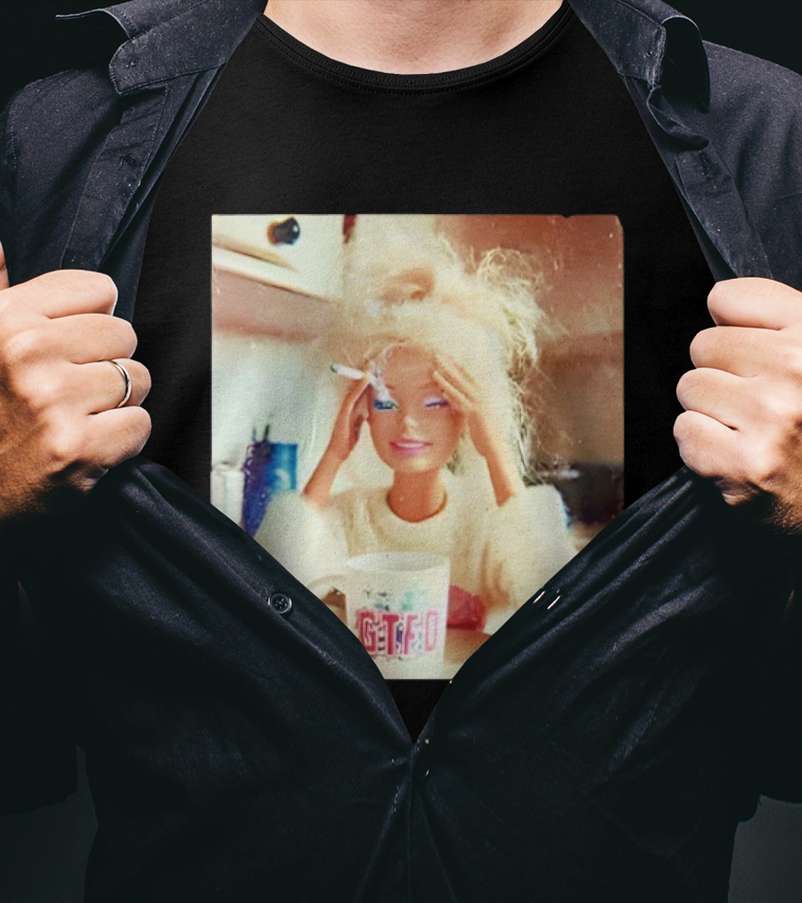 Distressed Doll Face Meme GTFO Coffee Cup T-Shirt