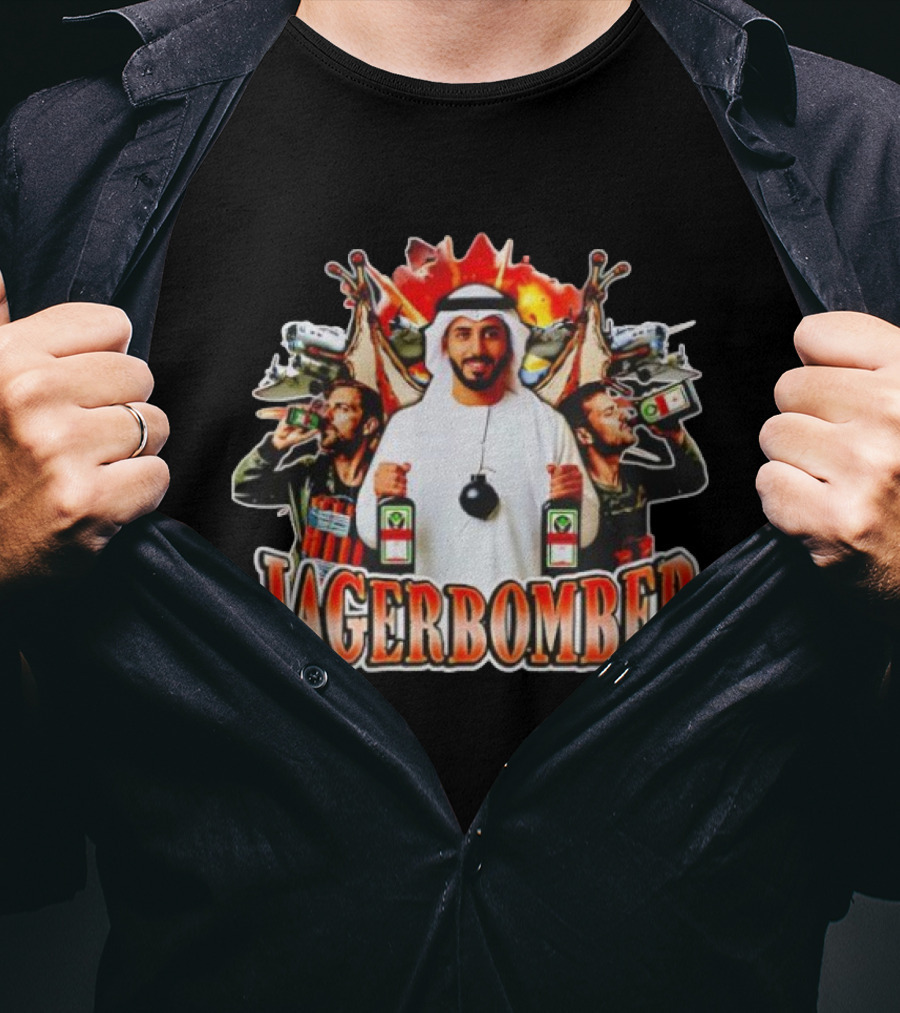 Jagerbomber Jägermeister Drinking Celebration With Middle Eastern Motif T-Shirt