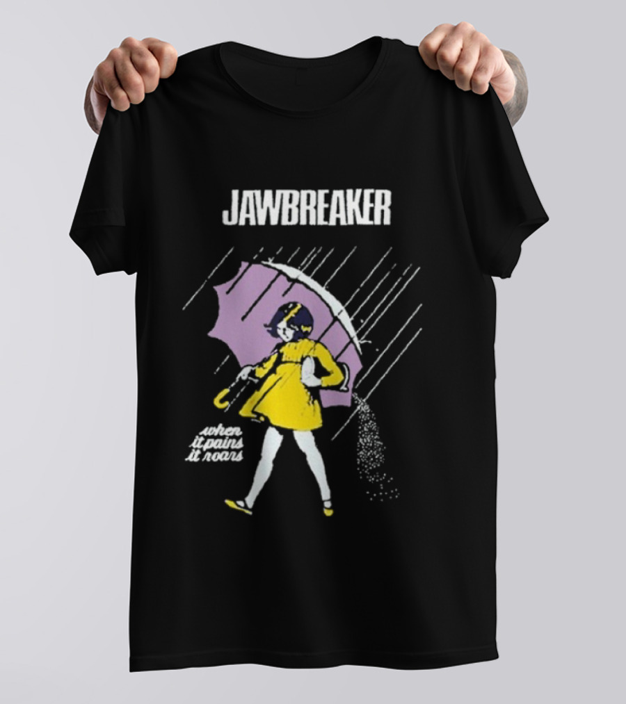 Jawbreaker When It Pains It Roars Umbrella Girl In Yellow Dress T-Shirt
