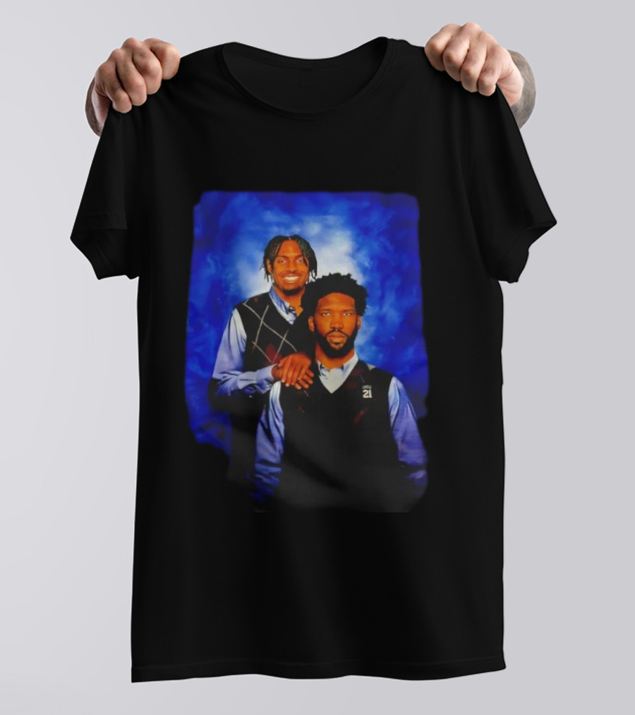 Joel Embiid Tyrese Maxey Philadelphia 21 Brothers 76ers Linen Vest T-Shirt