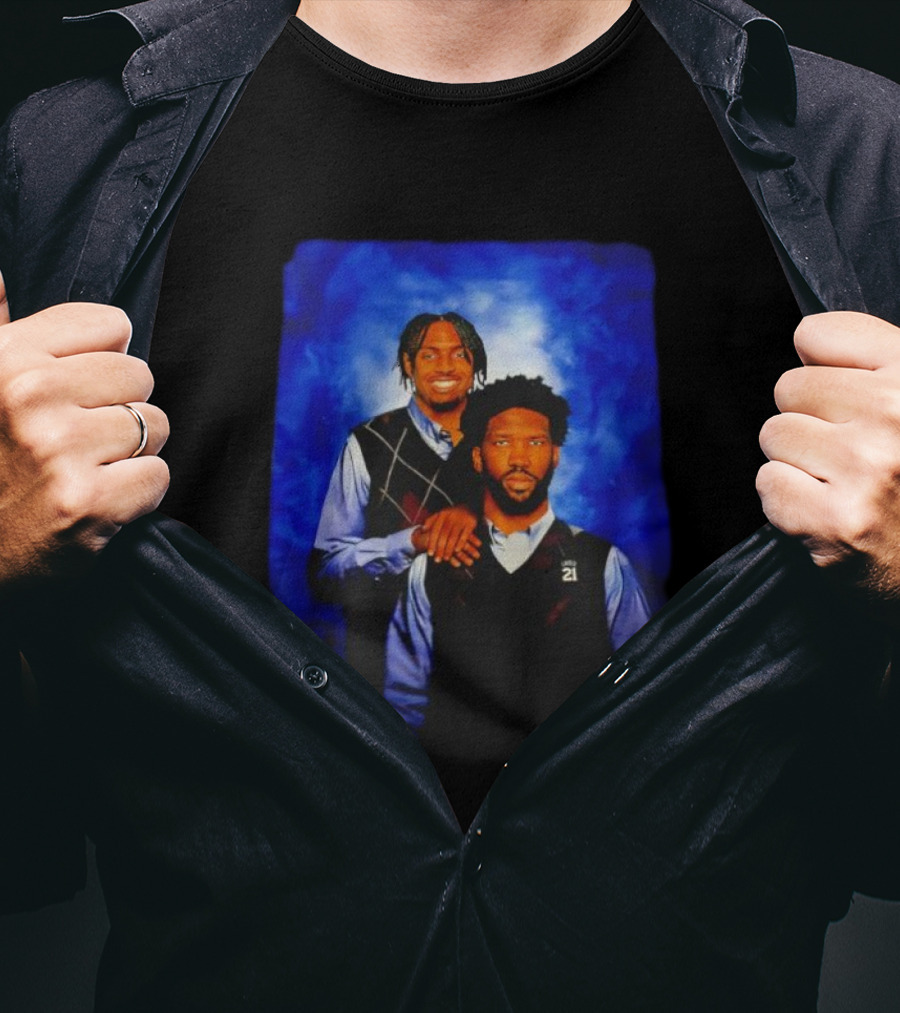 Joel Embiid Tyrese Maxey Philadelphia 21 Brothers 76ers Linen Vest T-Shirt