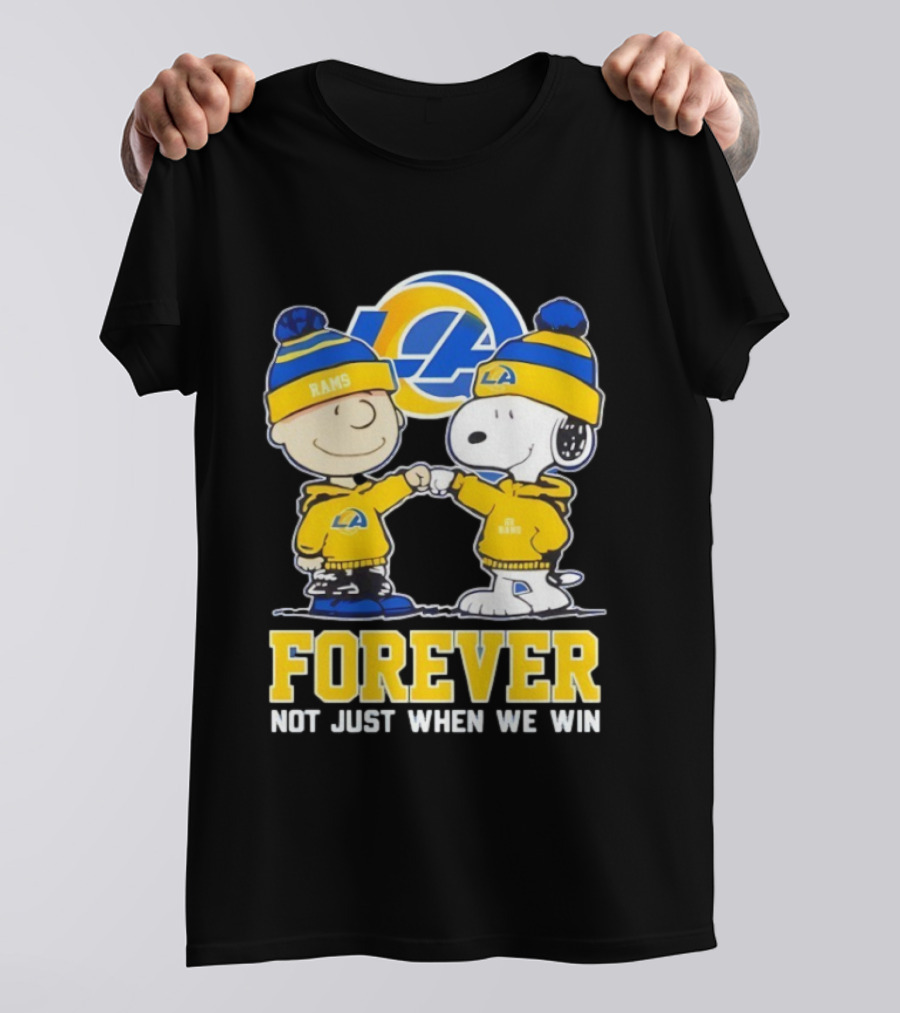 Los Angeles Rams Charlie Brown Snoopy Forever Not Just When We Win T-Shirt