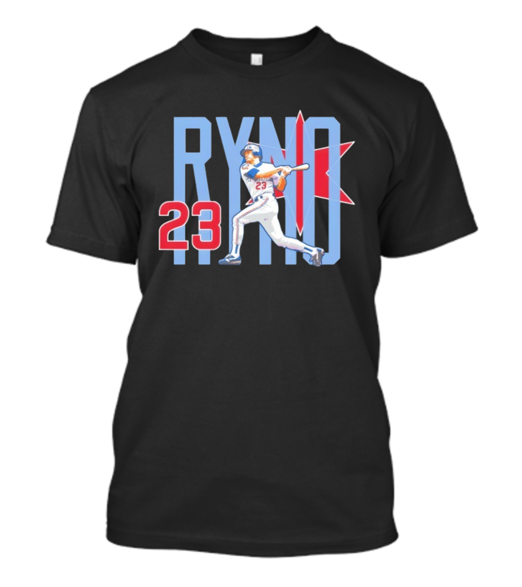 Ryne Sandberg Ryno 23 Baseball Legends Chicago Star Burst T-Shirt