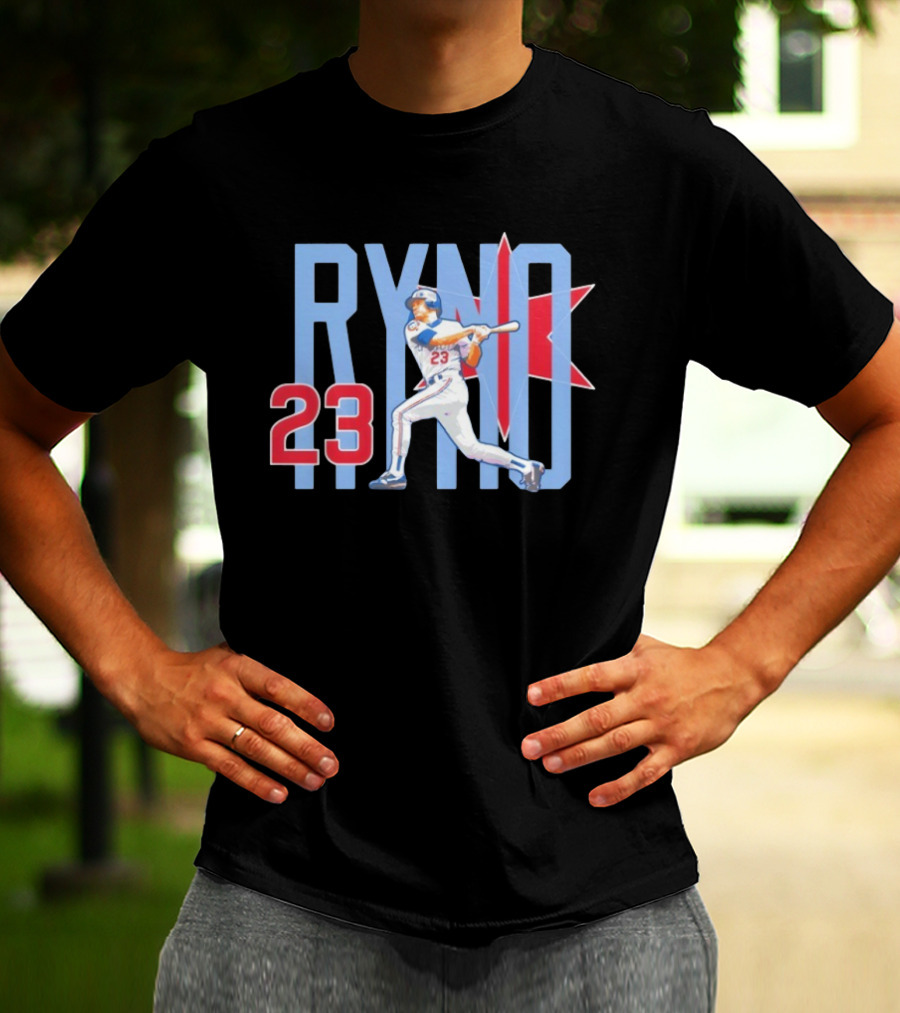 Ryne Sandberg Ryno 23 Baseball Legends Chicago Star Burst T-Shirt