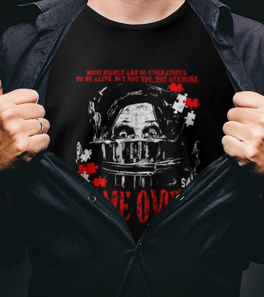 Saw Game Over Keep Calm And Survive Head Trap Horror Movie T-Shirt