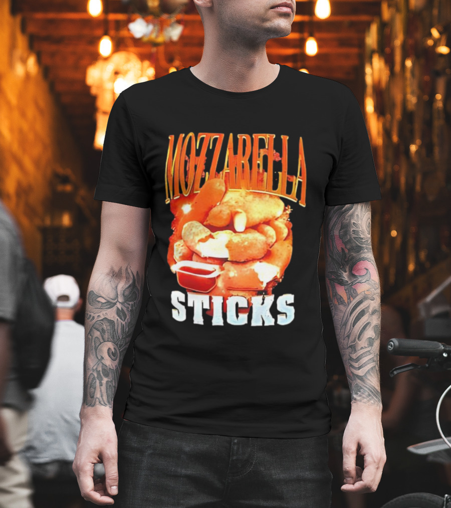 Mozzarella Sticks Cheesy Snack Delight With Dipping Sauce T-Shirt