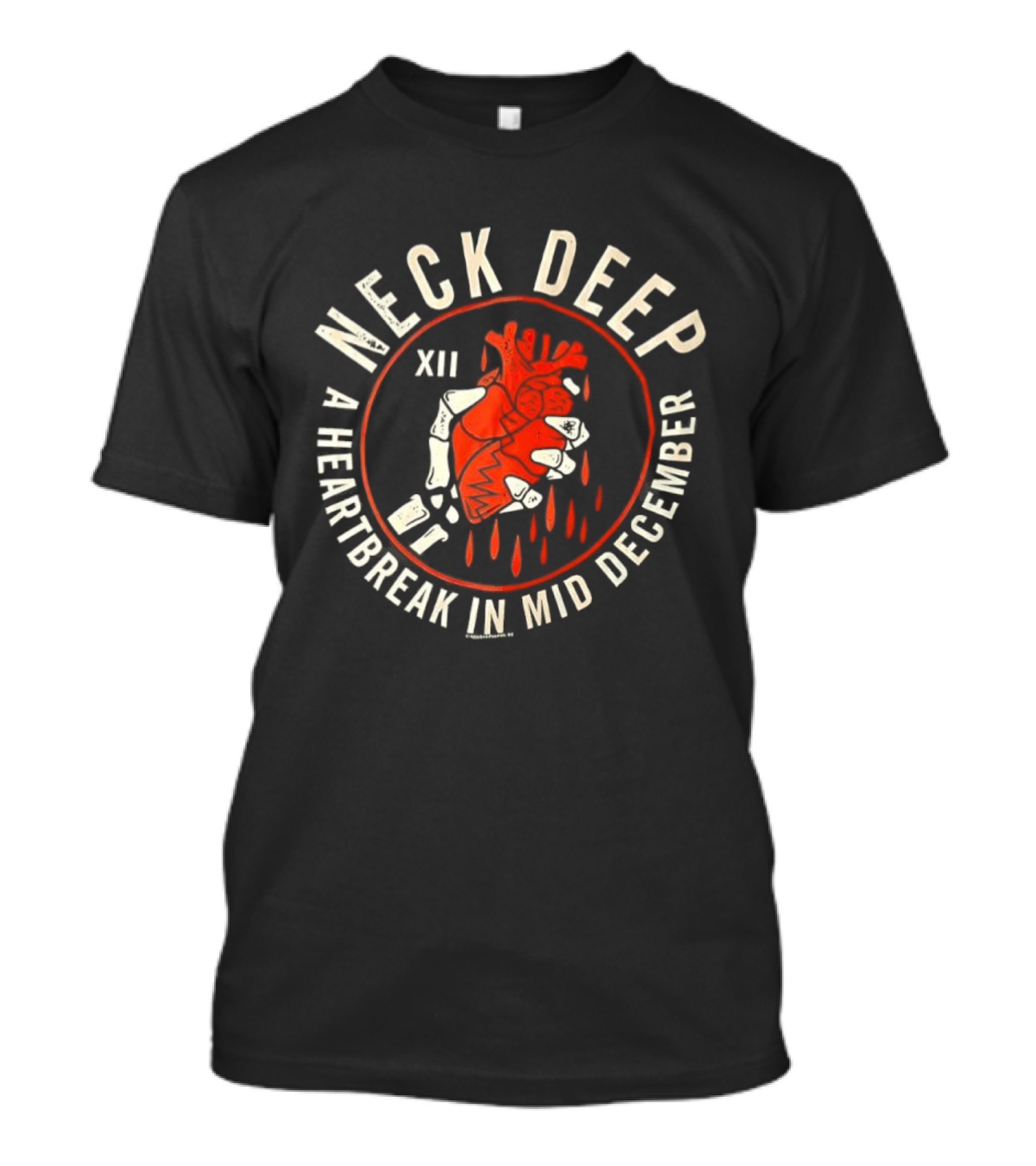 Neck Deep A Heartbreak In Mid December XII Heart Dripping Red T-Shirt