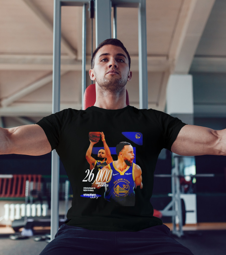 Stephen Curry Golden State Warriors 26000 Career Points 22nd NBA Player T-Shirt