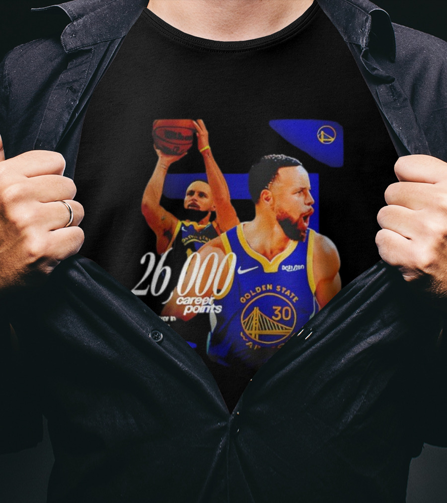 Stephen Curry Golden State Warriors 26000 Career Points 22nd NBA Player T-Shirt