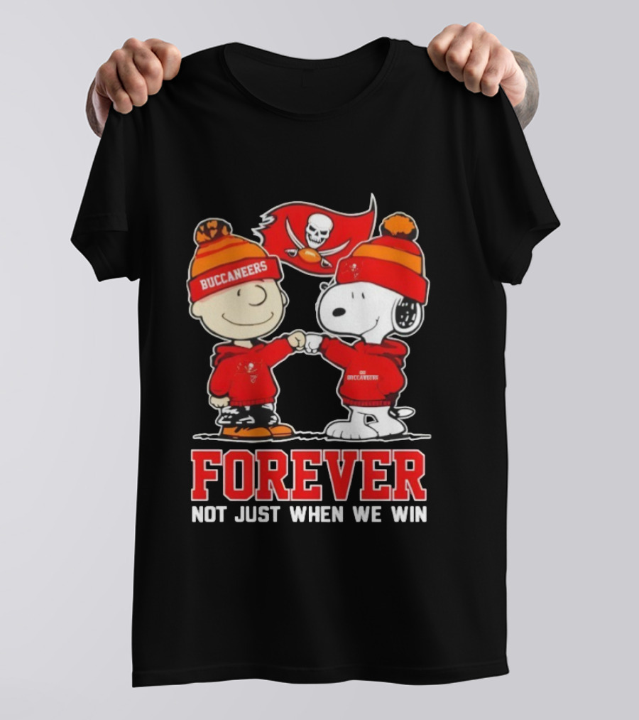 Tampa Bay Buccaneers Charlie Brown Snoopy Forever Not Just When We Win T-Shirt