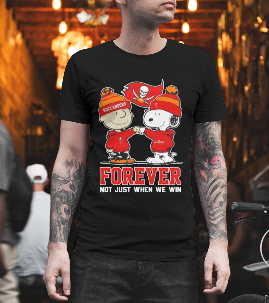 Tampa Bay Buccaneers Charlie Brown Snoopy Forever Not Just When We Win T-Shirt
