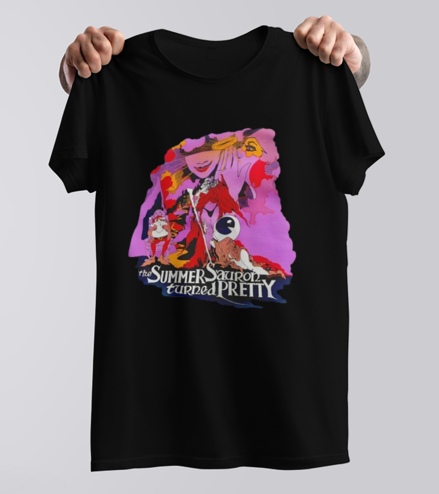 The Summer Sauron Turned Pretty Immerstroy Psychedelic 70s Fantasy T-Shirt