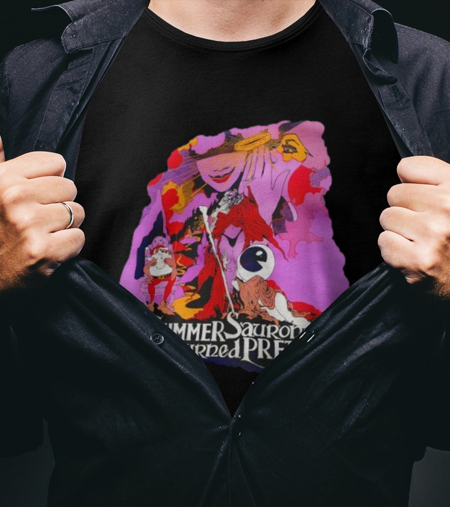 The Summer Sauron Turned Pretty Immerstroy Psychedelic 70s Fantasy T-Shirt