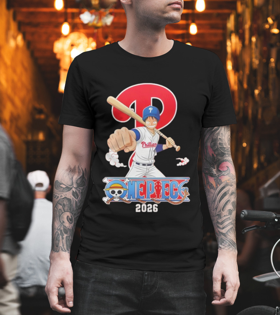 Philadelphia Phillies One Piece Crossover 2026 T-Shirt
