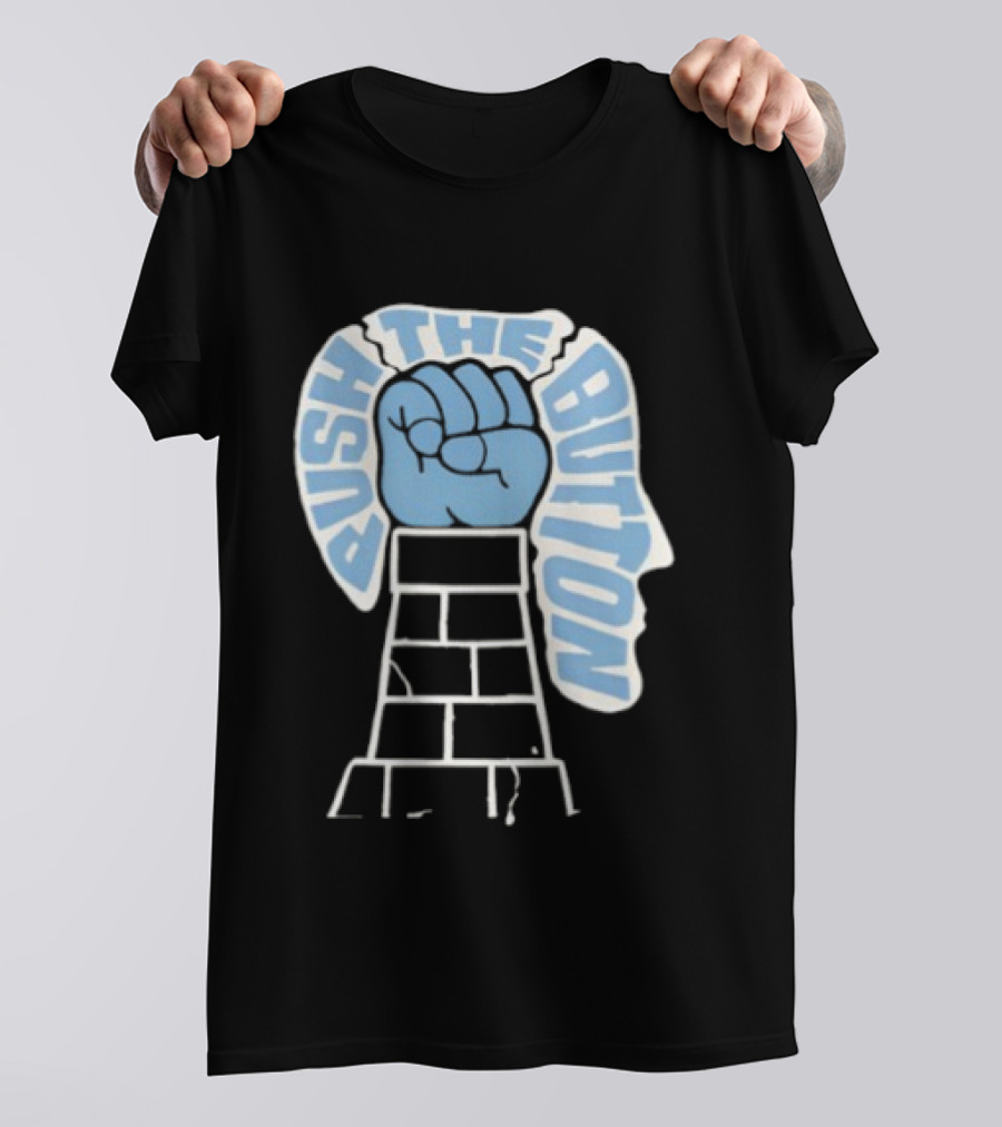 Push The Button Fist Tower Iconic Print T-Shirt