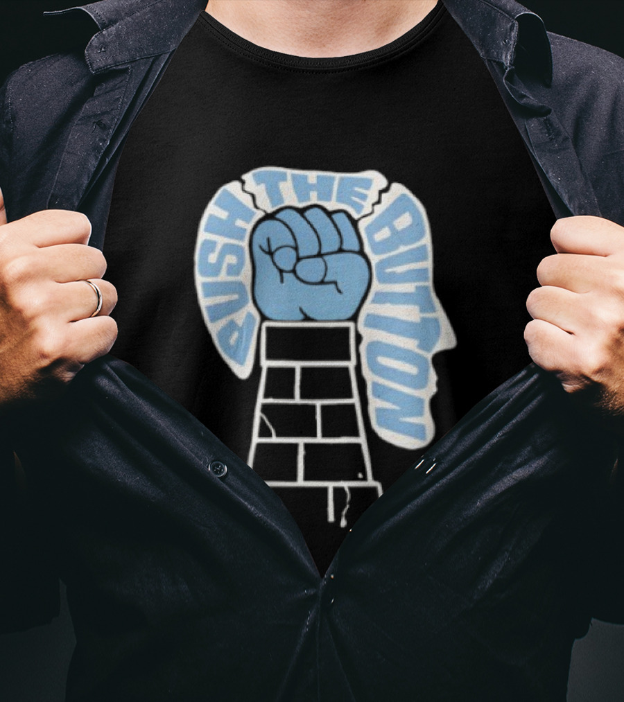 Push The Button Fist Tower Iconic Print T-Shirt