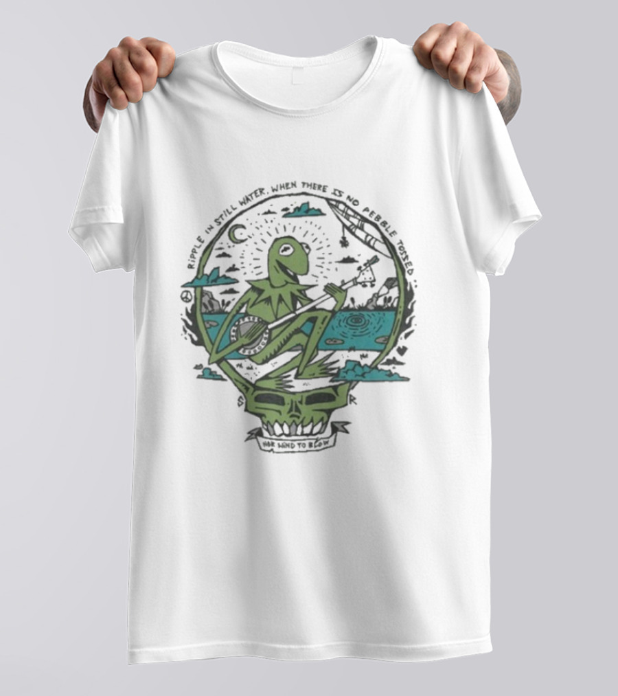 Frog The Kermit X Grateful Dead Ripple In Still Water When There Is No Ripple People Tossed Bango T-Shirt