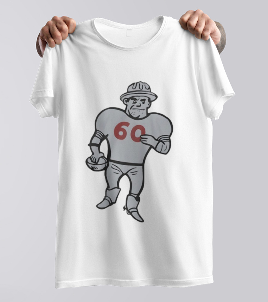 Houston Oilers Football Player Cartoon Character 60 T-Shirt