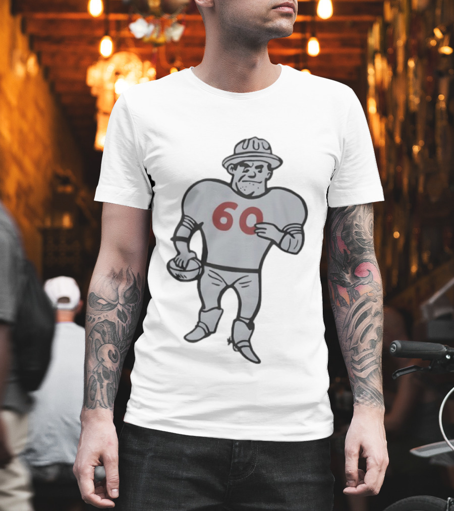 Houston Oilers Football Player Cartoon Character 60 T-Shirt