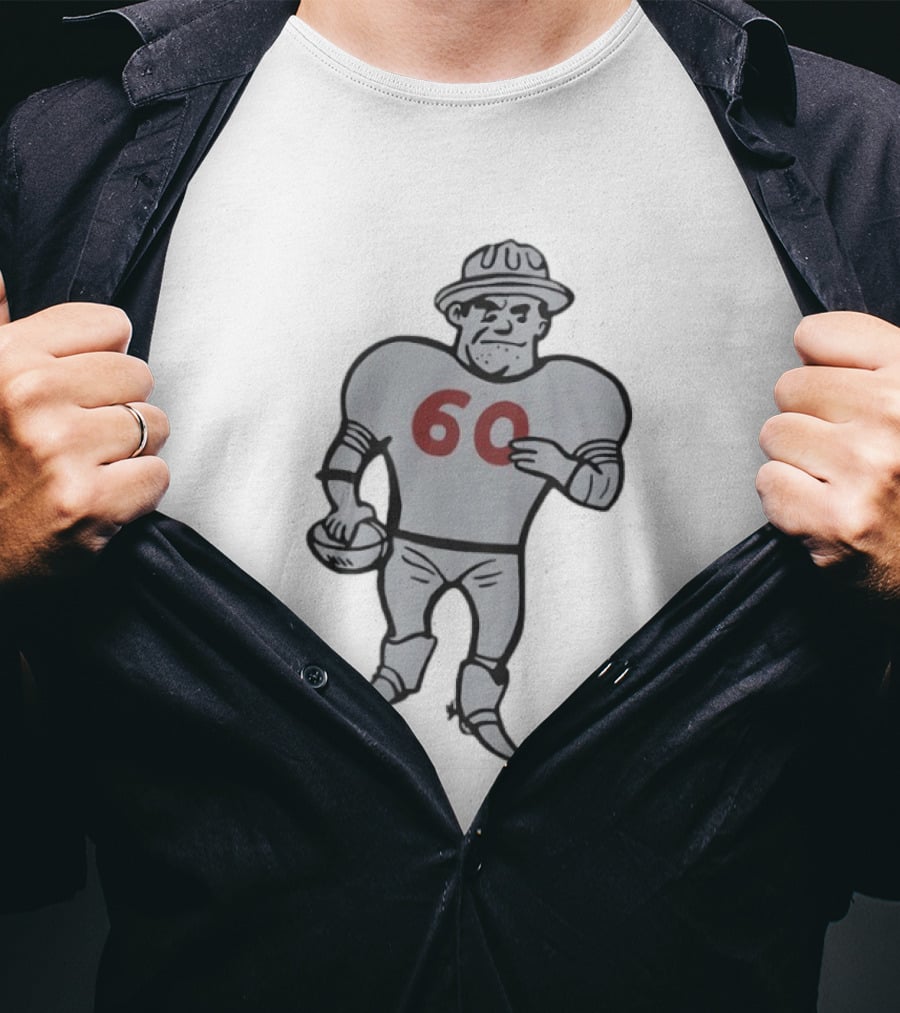 Houston Oilers Football Player Cartoon Character 60 T-Shirt