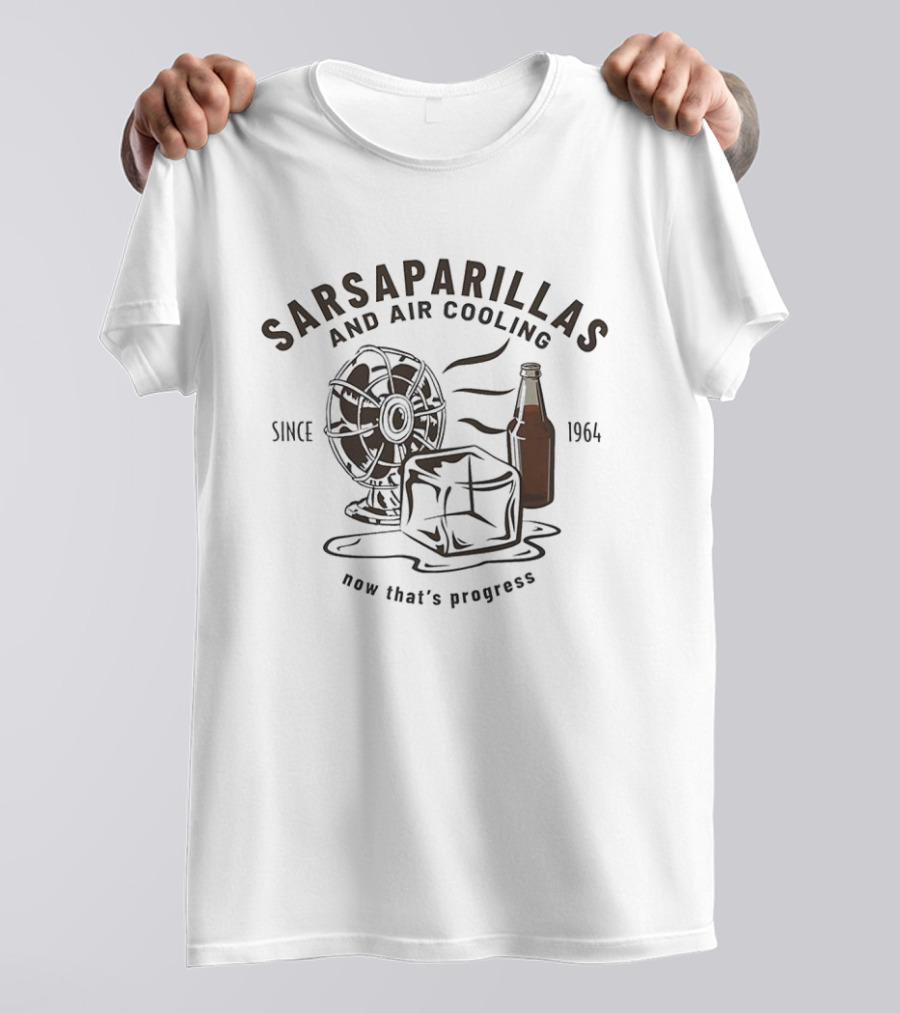 Sarsaparillas And Air Cooling Since 1964 Retro Carbonated Drinks Progress T-Shirt
