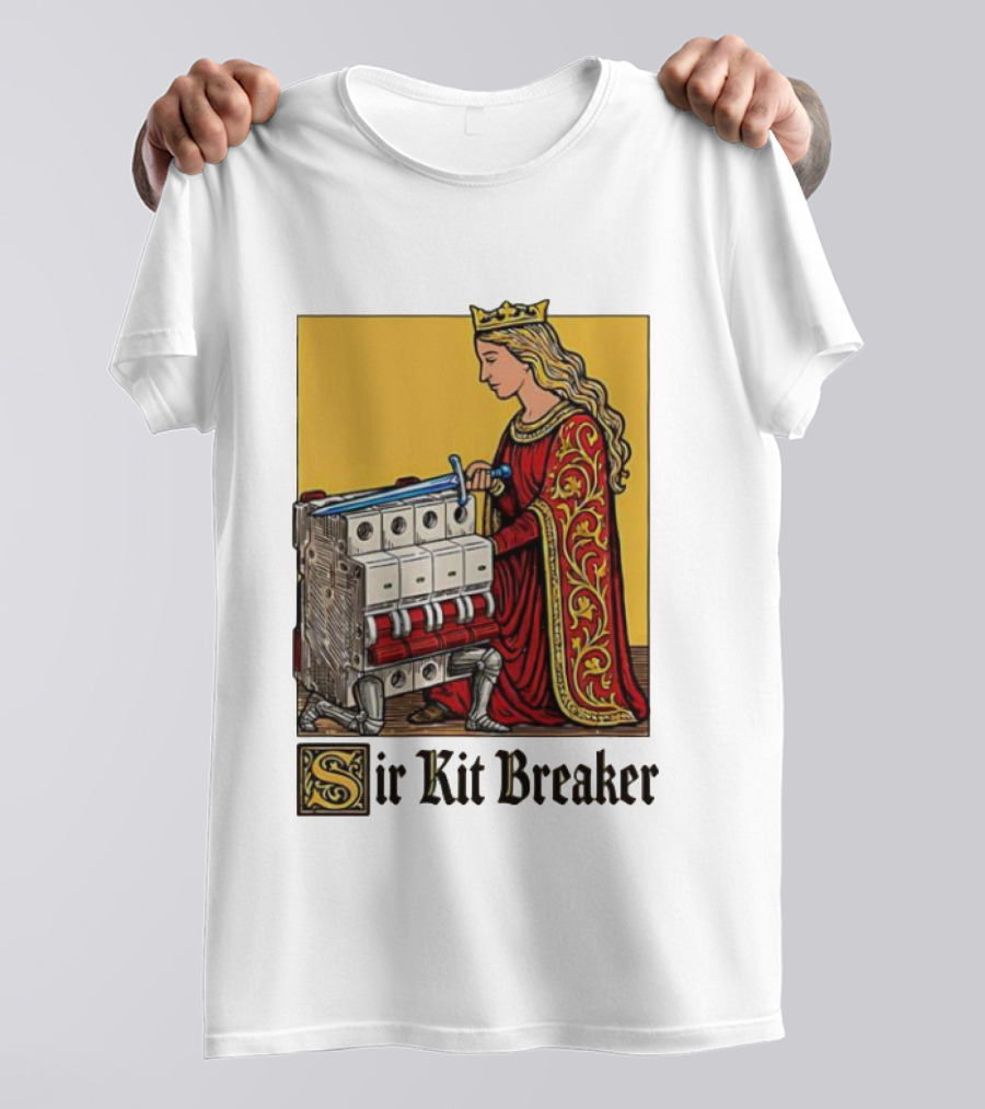 Sir Kit Breaker Queen Of Swords Knight Tarot Crown T-Shirt