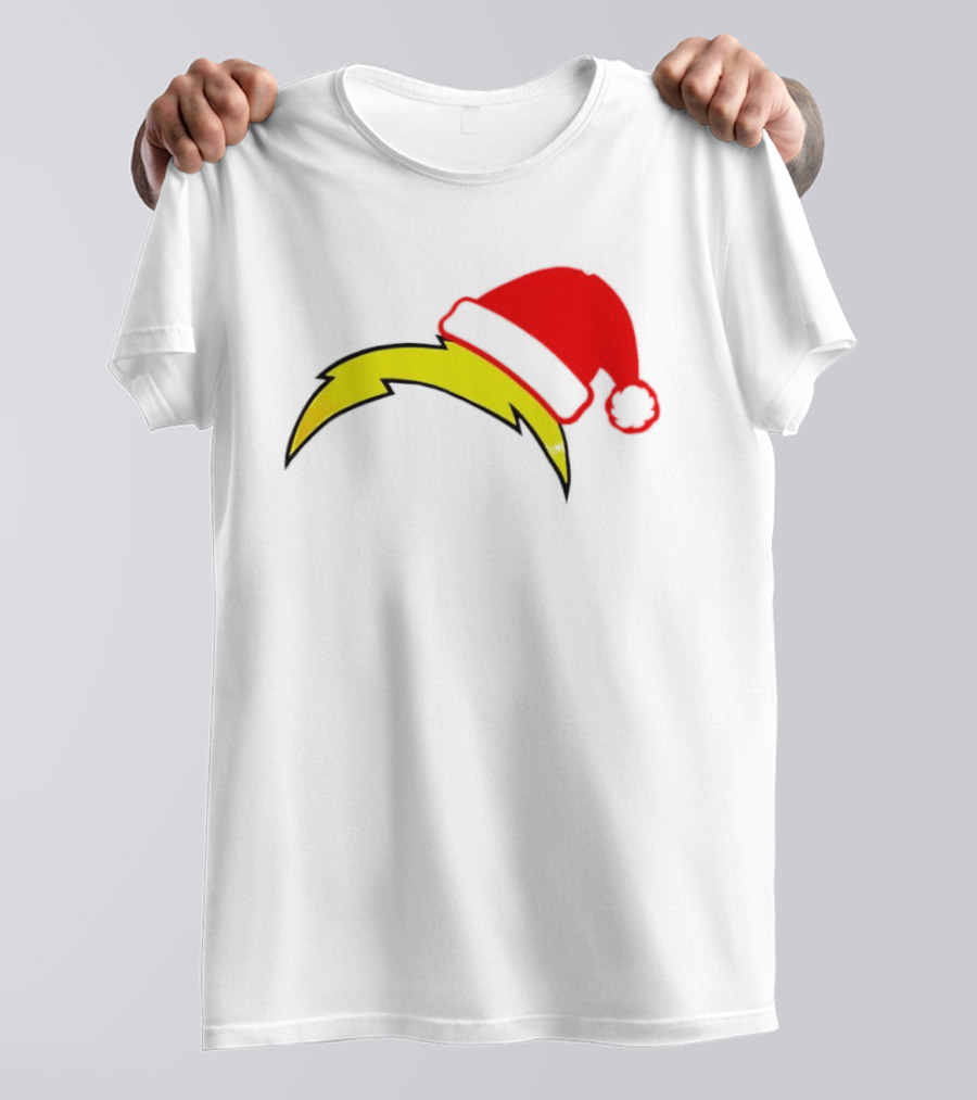 Los Angeles Chargers NFL Santa Hat Bolt T-Shirt