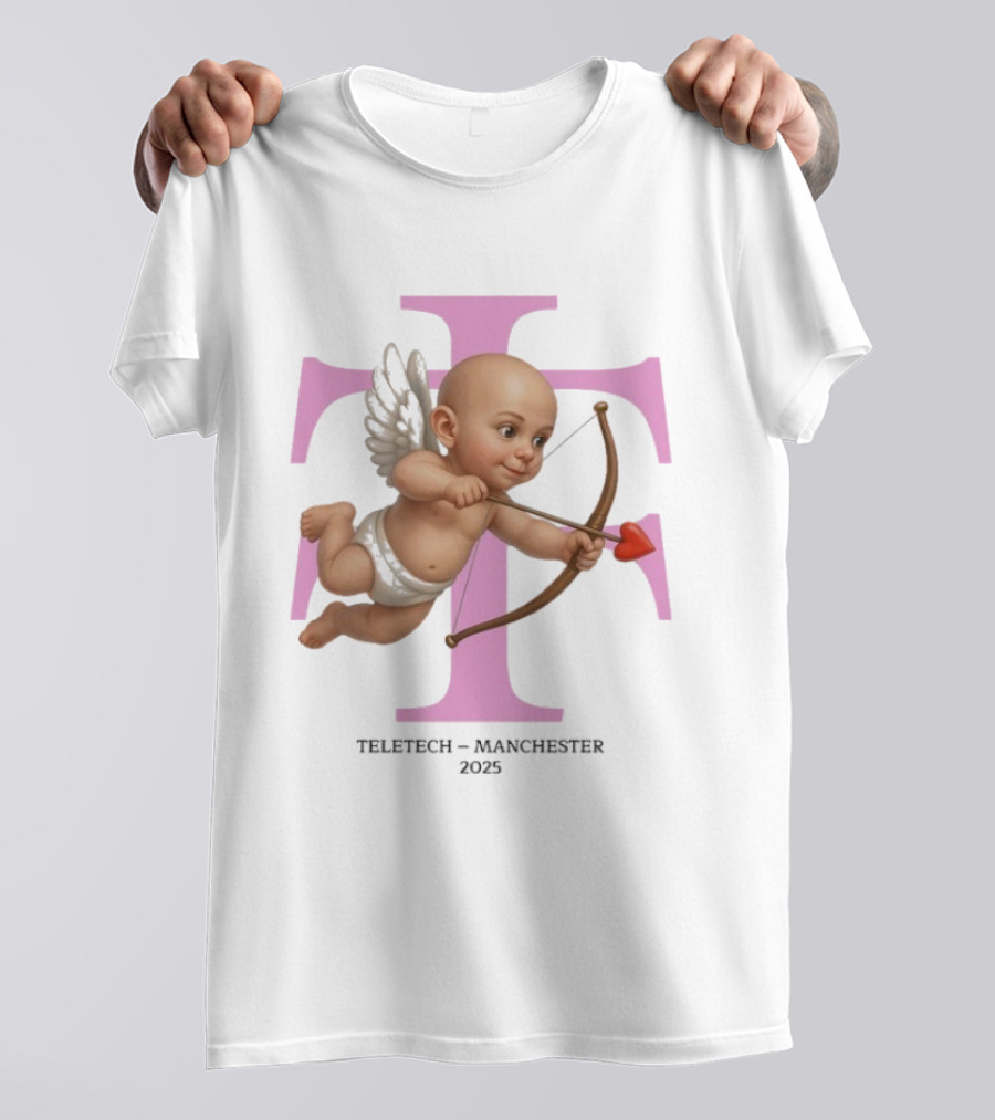 Teletech Manchester 2025 Cupid With Heart Bow And Arrow T-Shirt