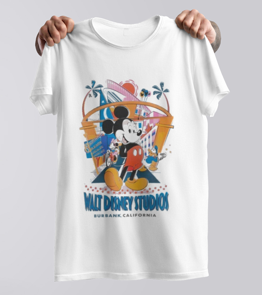 Mickey Mouse And Friends Walt Disney Studios Burbank California Retro Animation Style T-Shirt