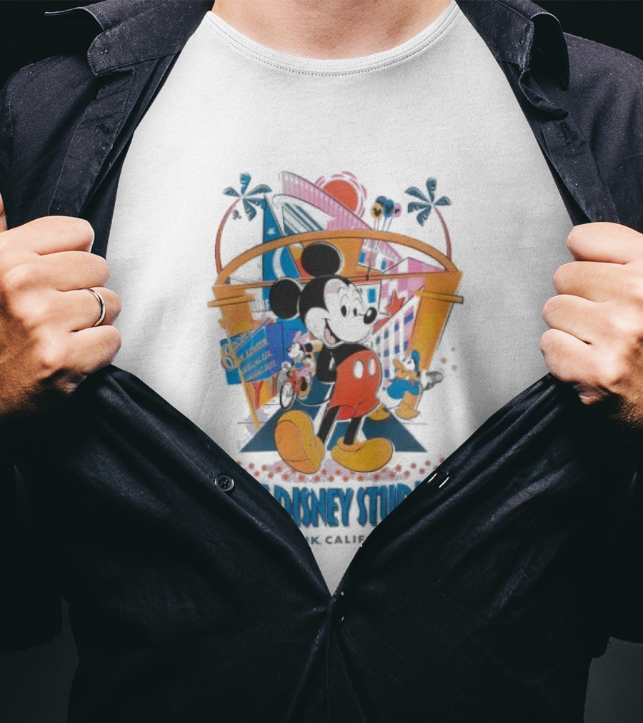 Mickey Mouse And Friends Walt Disney Studios Burbank California Retro Animation Style T-Shirt