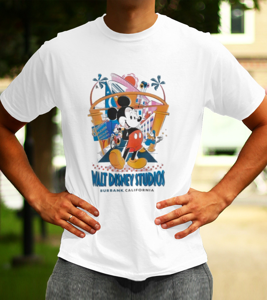 Mickey Mouse And Friends Walt Disney Studios Burbank California Retro Animation Style T-Shirt