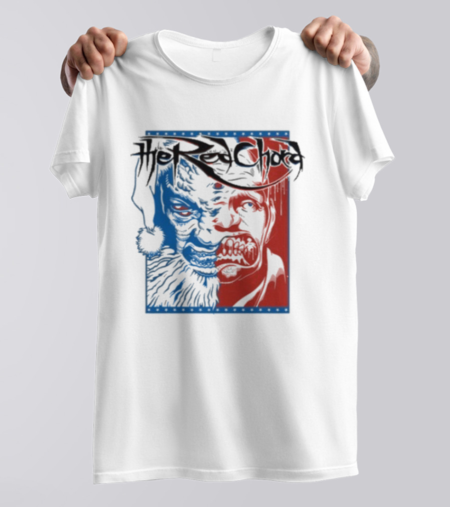 The Red Chord Split Face Blue And Red Duality Artwork T-Shirt