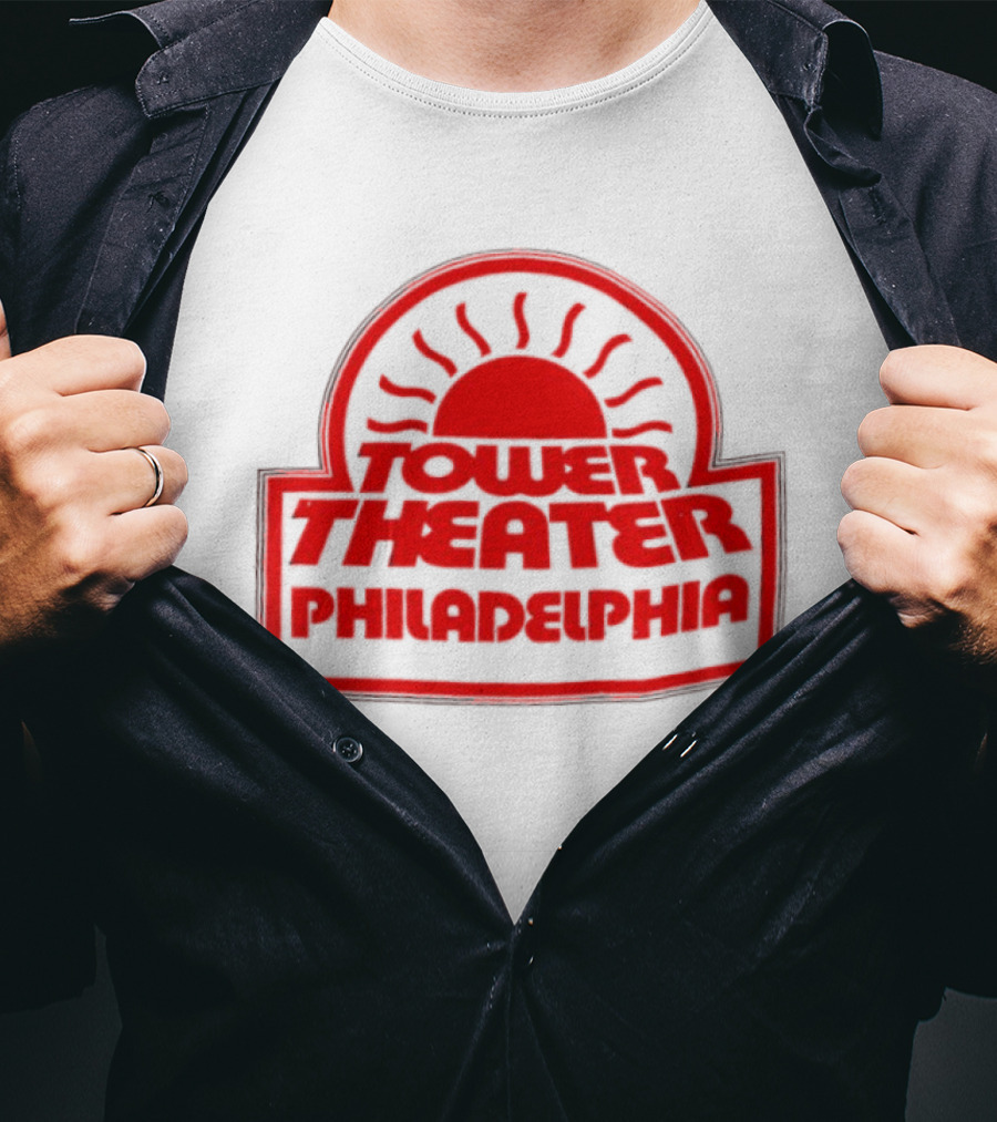 Tower Theater Philadelphia 1970s Midnight Sun Vintage Retro Style T-Shirt