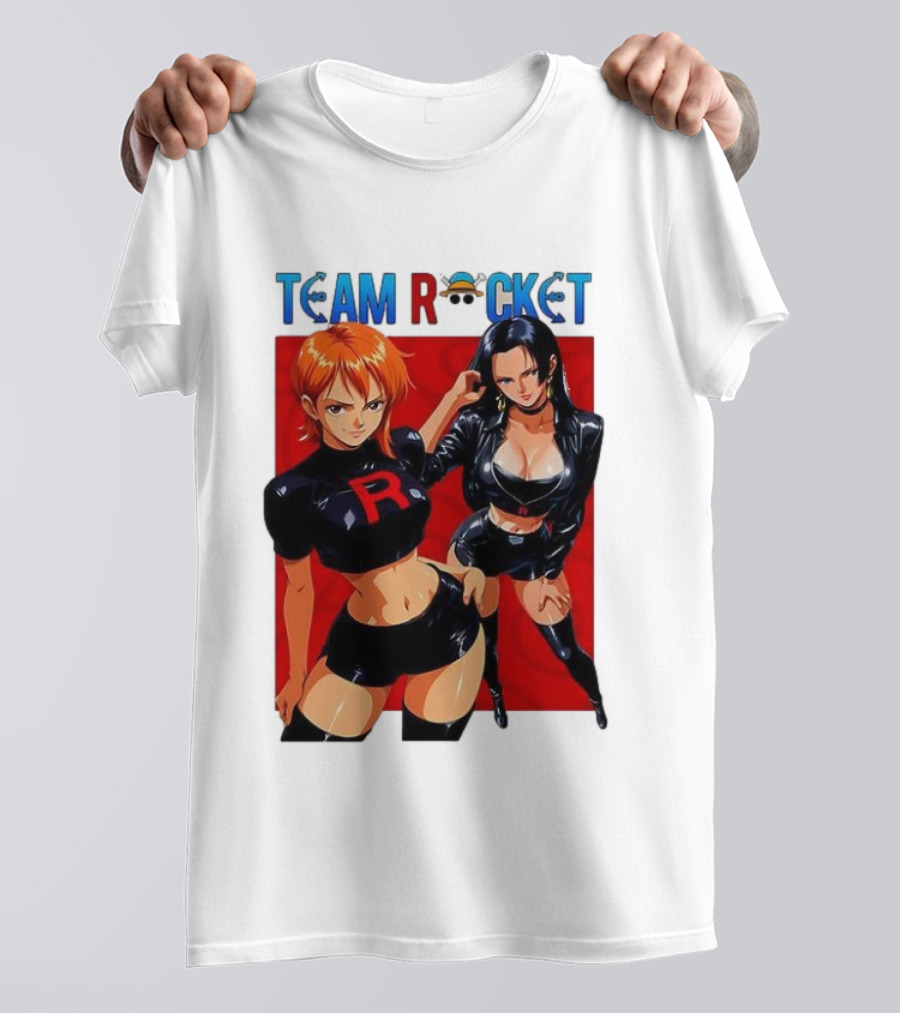 Team Rocket Nami Nico Robin Anime Crossover T-Shirt